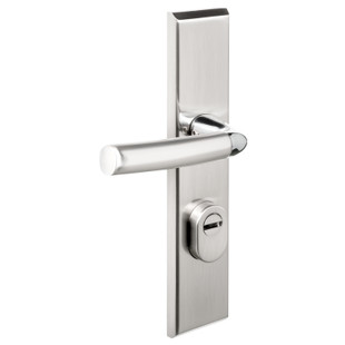 POIGNEE DE SECURITE BC ENTR195MM AXE70 MM C7 ZAMACK FINIT NICKEL SATINE LOK70