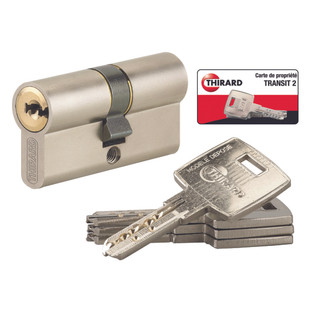 CYLINDRE HAUTE SURETE TRANSIT 2 NICKELE 35X45 MM 4 CLES