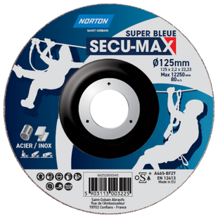 DISQUE DE TRONCONNAGE ET EBARBAGE SUPER BLEUE SECU MAX 125X2,2X22,23