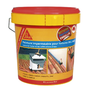 REVETEMENT SIKAGARD PROTECTION TOITURE INCLINEE GRIS 4 L