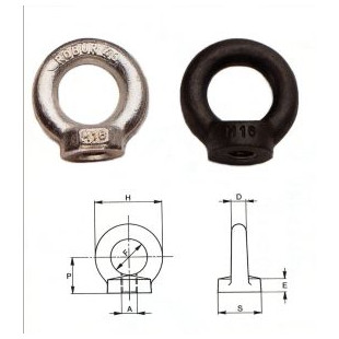 ANNEAU DE LEVAGE FEMELLE DIN 582 GALVA