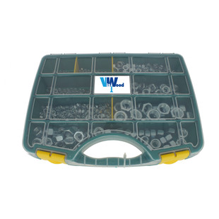 COFFRET 765 ECROUS ACIER ZINGUE BLANC