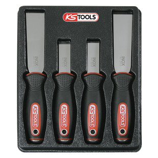 JEU DE 4 GRATTOIRS A LAME INOX