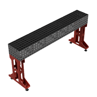 GRAND PRISME DE SOUDURE 16MM 300X200X1800MM SUR DEUX TRÉTEAUX ACIER