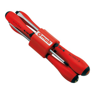 TOURNEVIS SUR SUPPORT UNO 4 FENTES+2 POZIDRIV (JEU DE 6)