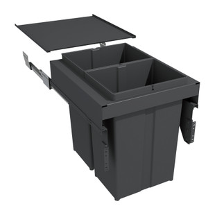 POUBELLE COULISSANTE SUSPENDUE 58L 2 SEAUX