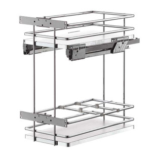 COULISSANT BAS 2 ETAGERES + BOUTEILLES