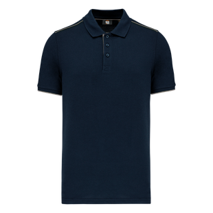 POLO DAY TO DAY CONTRASTE MANCHES COURTES HOMME OXFORD NAVY/SILVER