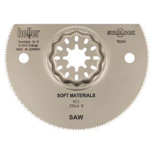 LAME OSCILLANTE HCS 75X 25/60MM POUR MATERIAUX TENDRES OU SOUPLES