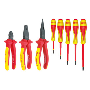 PINCE ET TOURNEVIS A POIGNEE BI-COMPOSANT (JEU DE 8)