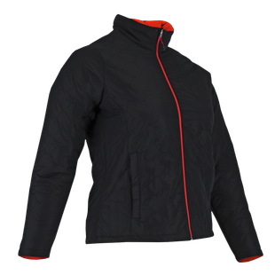 BLOUSON FEMME LAPONIE NOIR/ROUGE FLUO