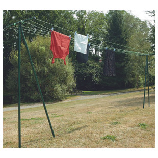 ETENDOIR A LINGE PLASTIFIE VERT H 2M