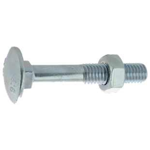 BOULON TRCC DIN 603/555 ACIER ZINGUE BLANC