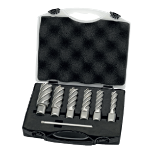 FRAISE A CAROTTER HSS-EX QUEUE WELDON PROFONDEUR 55MM "62.100" (JEU DE 6)