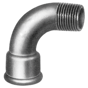 COURBE 90° GRAND RAYON MALE - FEMELLE N°1 GALVANISE