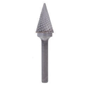 FRAISE LIME CARBURE CONIQUE BOUT POINTU DENTS CROISEES