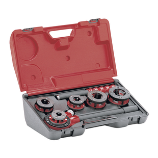 COFFRET PLASTIQUE FILIERES MANUELLES TETES INTER BSPT DTE 3/8 A 1.1/4 CAGE+BRAS