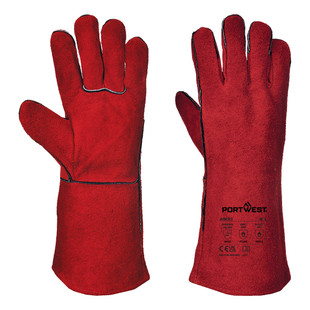 GANT DE SOUDEUR ROUGE