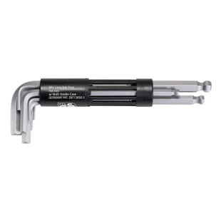 JEU DE 8 CLES MALES 6 PANS A TETE SPHERIQUE LONGUES, 5/64'' A 3/8''