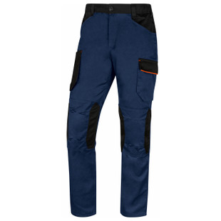 PANTALON DE TRAVAIL MACH2 BLEU MARINE/ORANGE