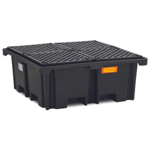 BAC DE RETENTION FÛT-PE 400/4 AVEC CAILLEBOTIS PE