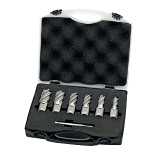 FRAISE A CAROTTER HSS-EX QUEUE WELDON PROFONDEUR 30MM "62.100" (JEU DE 6)