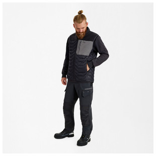 GILET MATELASSE ENTIRE GRIS ANTHRACITE/NOIR