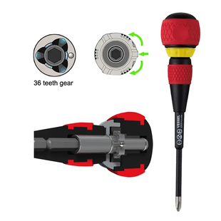 TOURNEVIS A CLIQUET BALL GRIP A LAME INTERCHANGEABLE