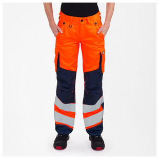 PANTALON FEMME SAFETY LIGHT ORANGE/BLUE INK