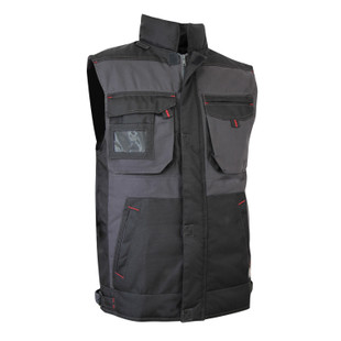 BODYWARMER SABLE GRIS NUIT/NOIR