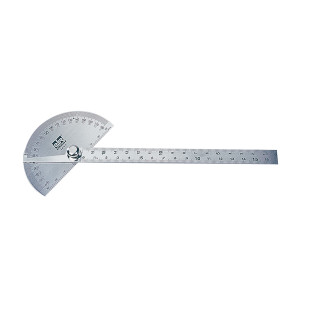 RAPPORTEUR D'ANGLE INOX- -SECTEUR 90 - REGLE GRADUEE 170MM