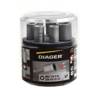 DOUILLE MAGNETIQUE PRO 50MM POUR VIS 6 PANS (COFFRET DE 7 PIECES)