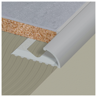 QUART DE ROND OUVERT PVC METALLIQUE