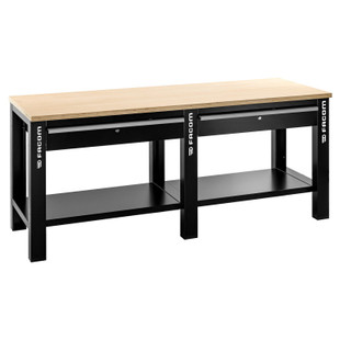 ETABLI D'ATELIER PLATEAU BOIS 2 M