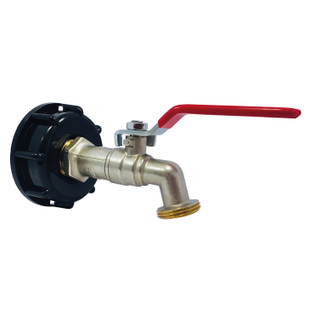 KIT ADAPTATEUR PLASTIQUE DE CUVE 1000L ROBINET LAITON RIBC180