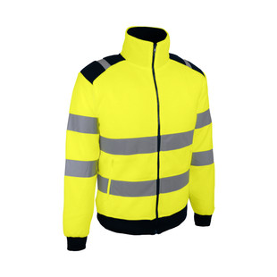 VESTE POLAIRE HAUTE-VISIBILITE POLGA JAUNE/BLEU MARINE