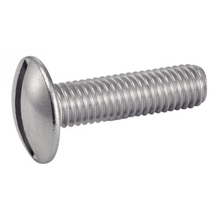 VIS A METAUX TETE RONDE LARGE FENDUE "POELIER" INOX A2