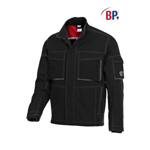 VESTE DE TRAVAIL AVEC BOUTONS DISSIMULES NOIR