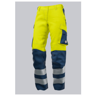 PANTALON LEGER MULTINORMES HV APC1 FEMME JAUNE/BLEU NUIT