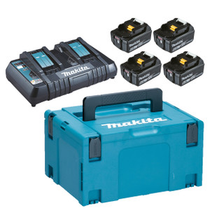 PACK ENERGIE LI-ION 18V 4X6AH + CHARGEUR DOUBLE DC18RD