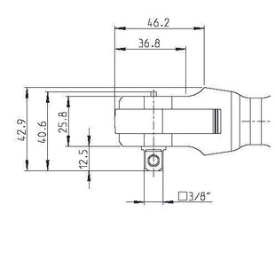CLE A ROCHET PNEUMATIQUE 1/2'' W2620