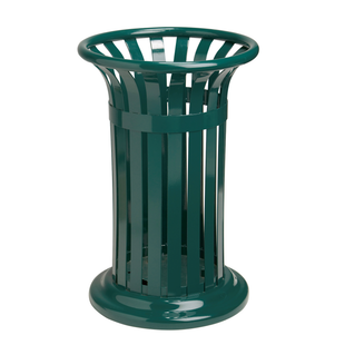 CORBEILLE METAL TULIPE 60L RONDE VERT