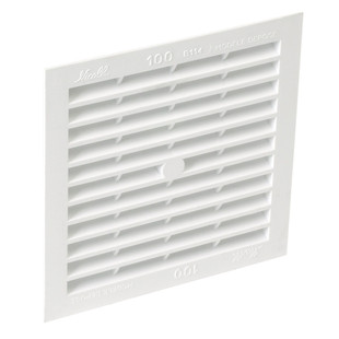 GRILLE D'AERATION PVC AVEC MOUSTIQUAIRE CARREE