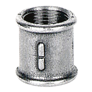 MANCHON EGAL FEMELLE-FEMELLE A FILETAGE DROITE - GAUCHE - N°271 GALVANISEE