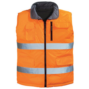 GILET REVERSIBLE HI-WAY ORANGE/GRIS