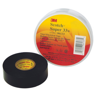 RUBAN ADHESIF SIMPLE FACE VINYLE 3M SCOTCH 33+ NOIR