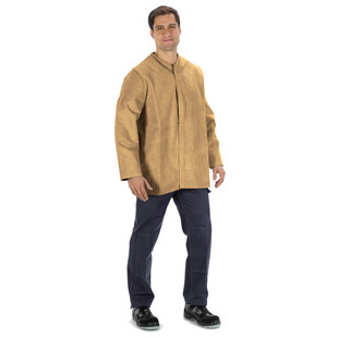 VESTE DE SOUDEUR EN CROÛTE DE CUIR