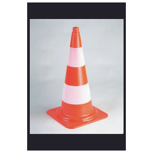 BALISE DE SIGNALISATION PVC ORANGE FLUO 75 CM 2 BANDES RETRO 3M BAT75M