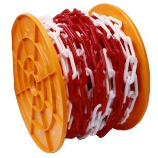 CHAINE DE SIGNALISATION ROUGE/BLANCHE 8MM (BOBINE DE 25M)