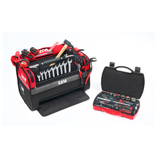 CAISSE TEXTILE 39 L AVEC 100 OUTILS DE MAINTENANCE